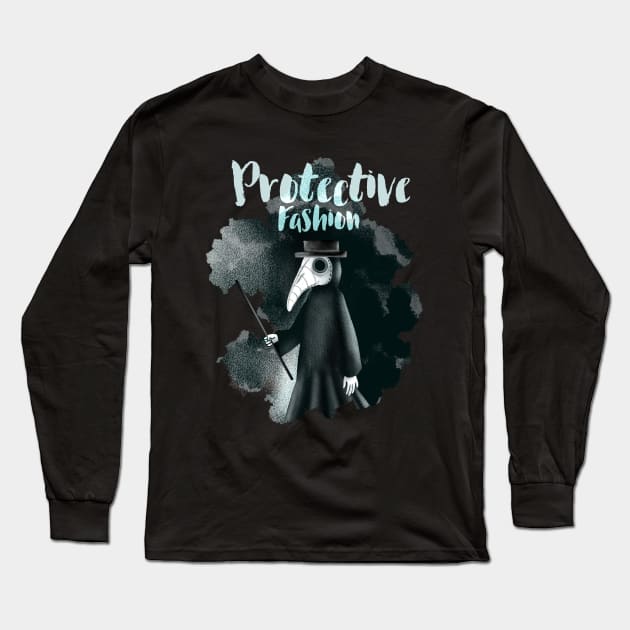 Protective like Plague Doctor Long Sleeve T-Shirt by Hameo Art